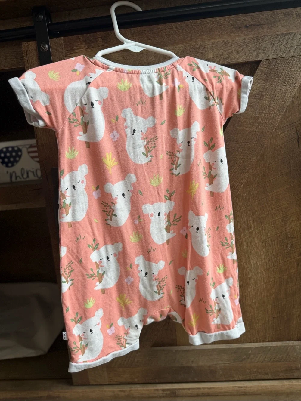 Pink Koala Shortie Little Sleepies Zippie!
